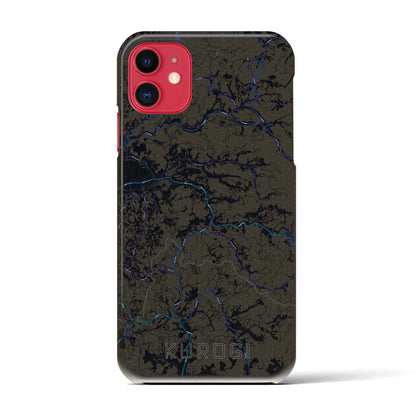 【黒木（福岡県）】地図柄iPhoneケース（バックカバータイプ）