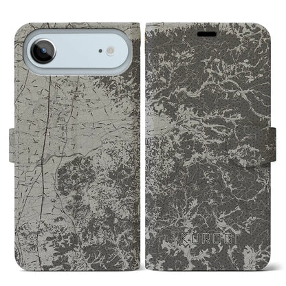 【黒木（福岡県）】地図柄iPhoneケース（手帳タイプ）