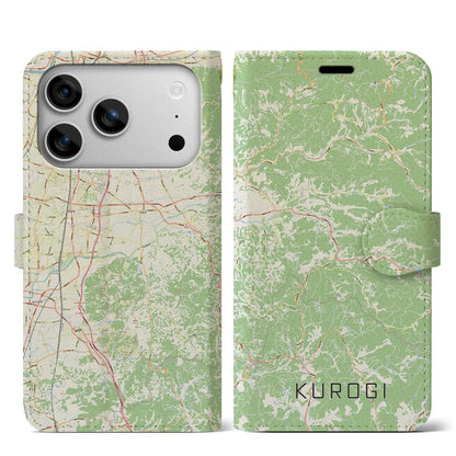 【黒木（福岡県）】地図柄iPhoneケース（手帳タイプ）