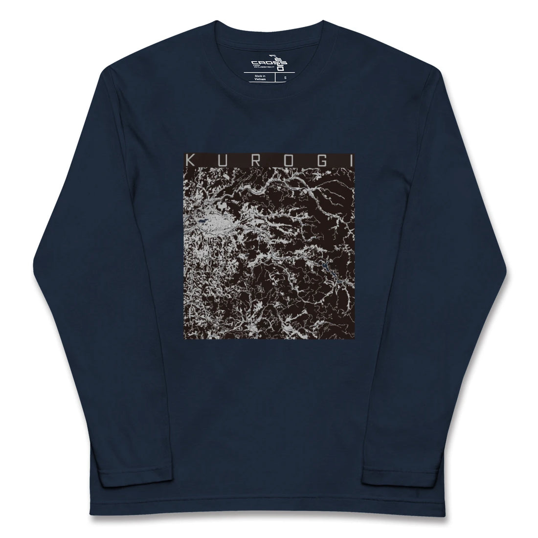 【黒木（福岡県）】地図柄ロングスリーブTシャツ