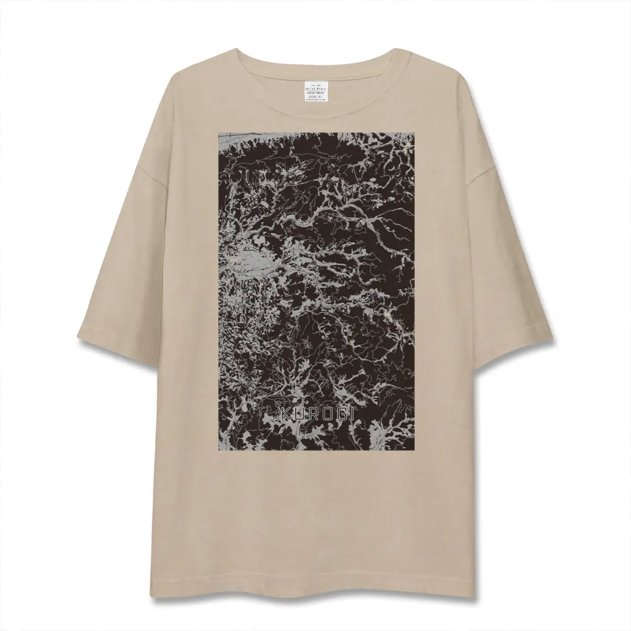 【黒木（福岡県）】地図柄ビッグシルエットTシャツ