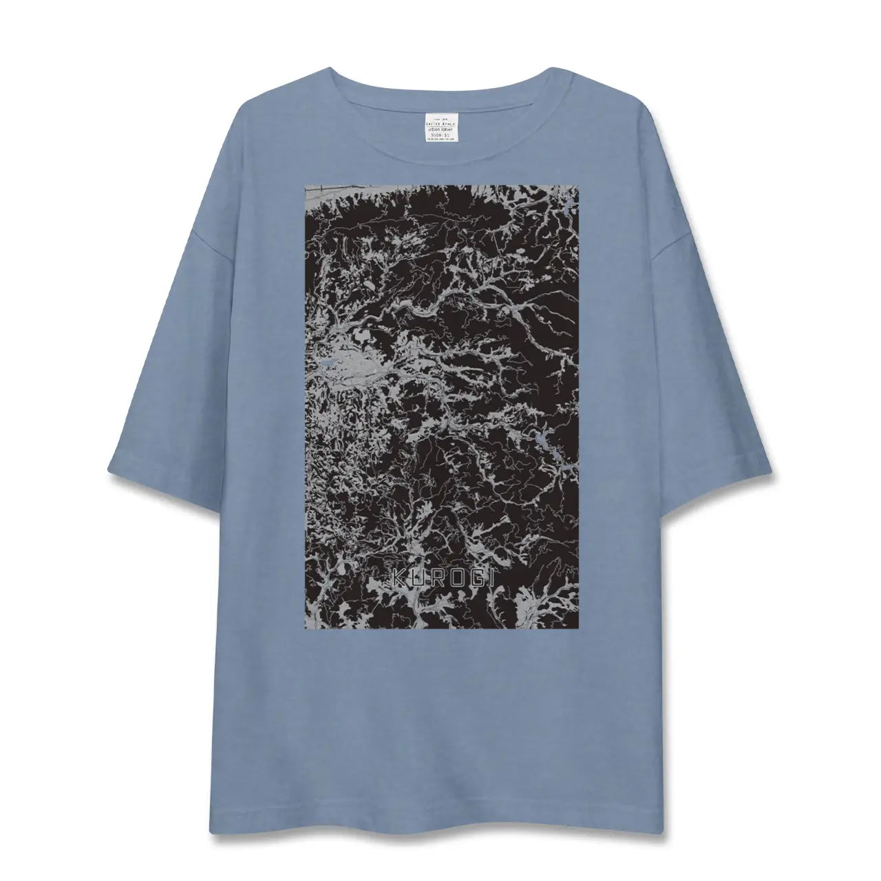 【黒木（福岡県）】地図柄ビッグシルエットTシャツ