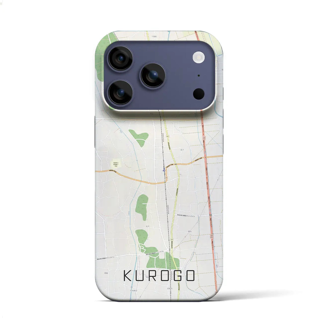 【黒子（茨城県）】地図柄iPhoneケース（バックカバータイプ）ブラック・iPhone 17 Pro Max 用