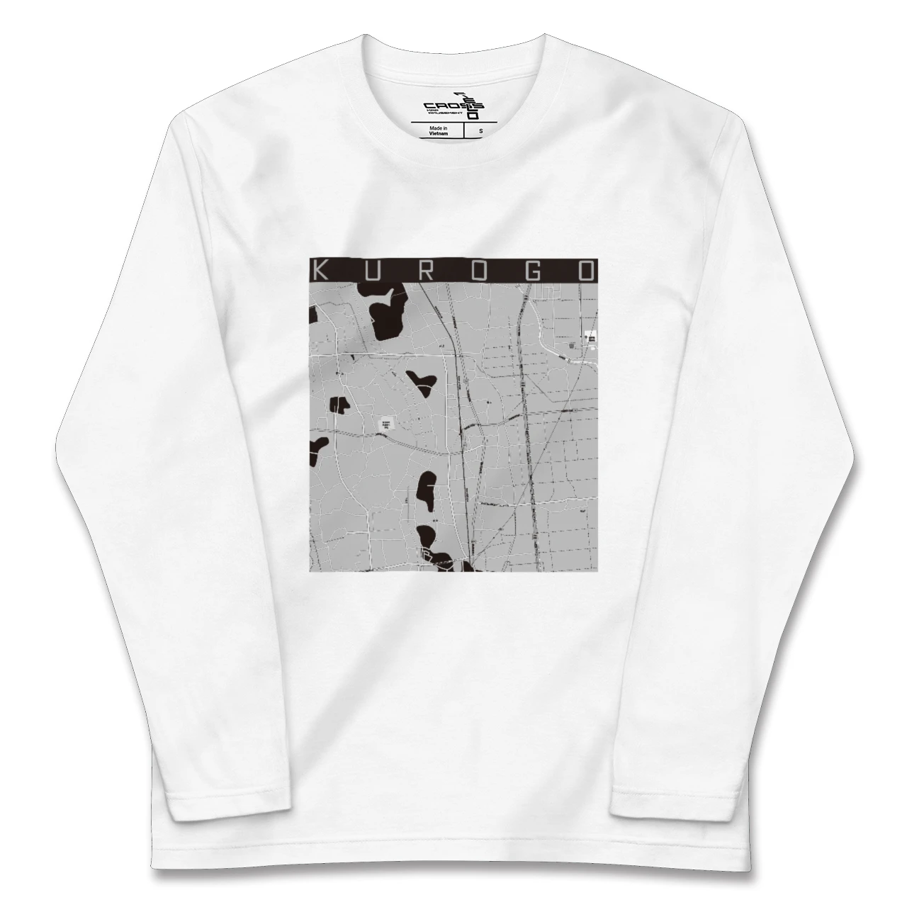 【黒子（茨城県）】地図柄ロングスリーブTシャツ