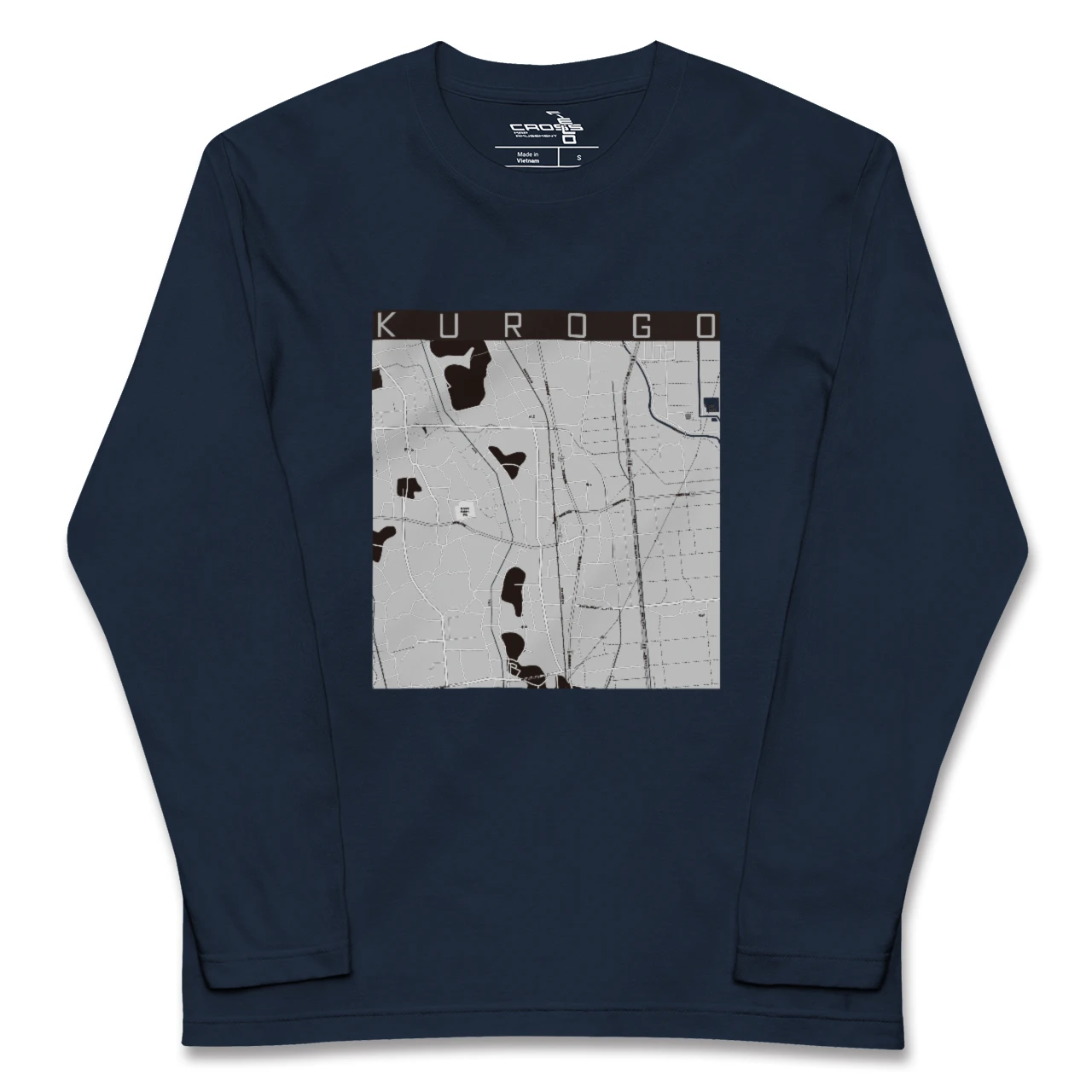 【黒子（茨城県）】地図柄ロングスリーブTシャツ
