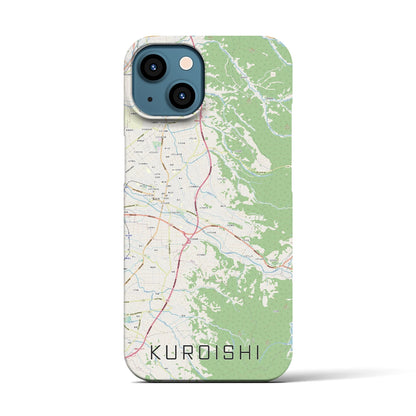 【黒石（青森県）】地図柄iPhoneケース（バックカバータイプ）