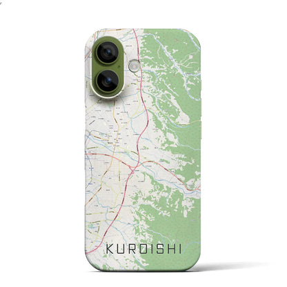 【黒石（青森県）】地図柄iPhoneケース（バックカバータイプ）