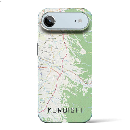 【黒石（青森県）】地図柄iPhoneケース（バックカバータイプ）