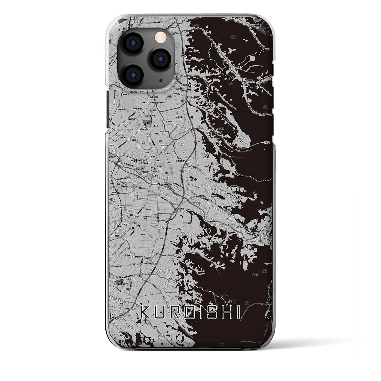 【黒石（青森県）】地図柄iPhoneケース（クリアタイプ）