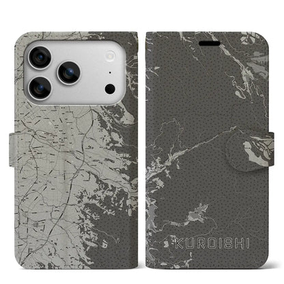 【黒石（青森県）】地図柄iPhoneケース（手帳タイプ）