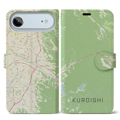 【黒石（青森県）】地図柄iPhoneケース（手帳タイプ）