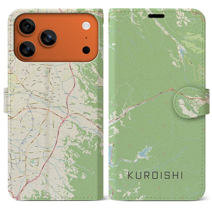 【黒石（青森県）】地図柄iPhoneケース（手帳タイプ）