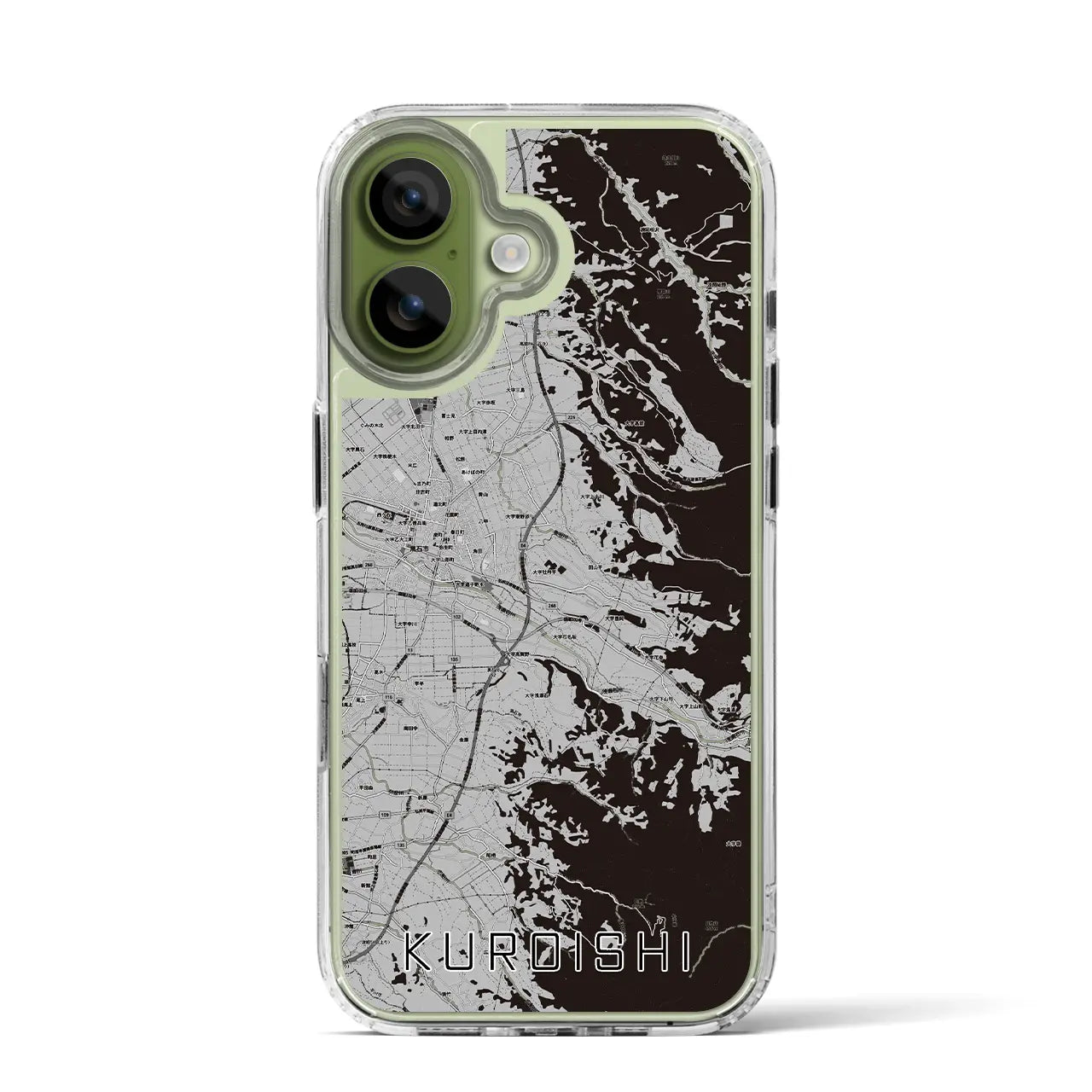 【黒石（青森県）】地図柄iPhoneケース（MagSafeタイプ）