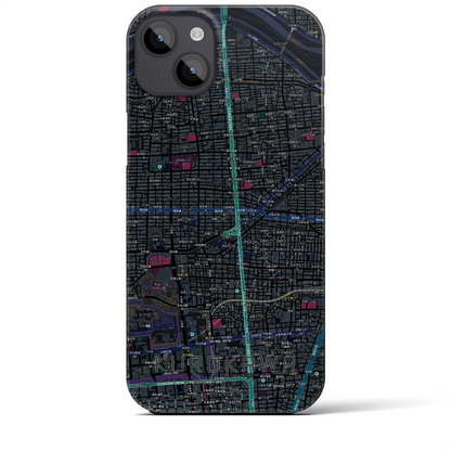 【黒川（愛知県）】地図柄iPhoneケース（バックカバータイプ）