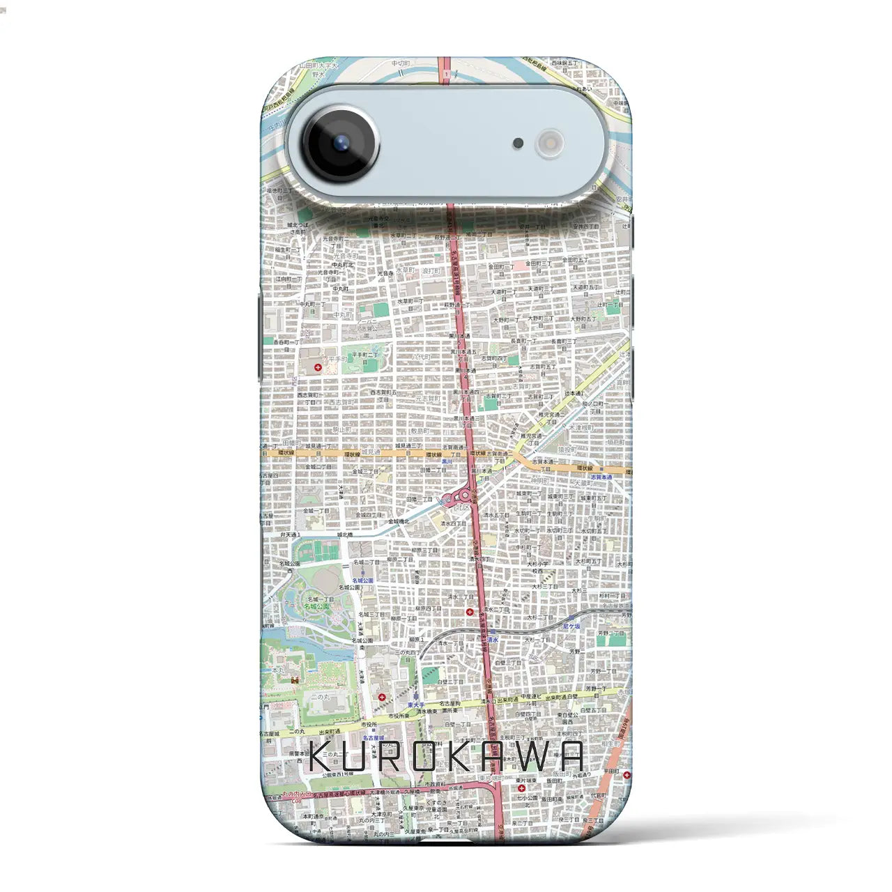 【黒川（愛知県）】地図柄iPhoneケース（バックカバータイプ）