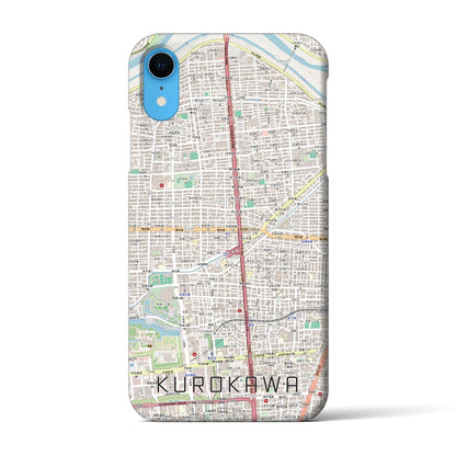 【黒川（愛知県）】地図柄iPhoneケース（バックカバータイプ）