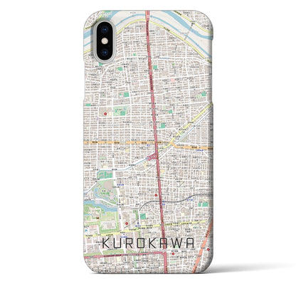 【黒川（愛知県）】地図柄iPhoneケース（バックカバータイプ）