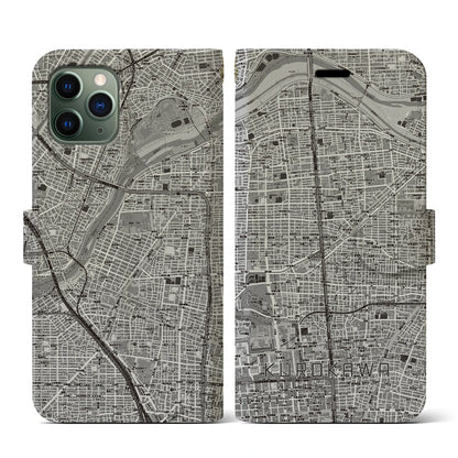 【黒川（愛知県）】地図柄iPhoneケース（手帳タイプ）