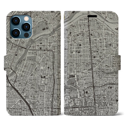 【黒川（愛知県）】地図柄iPhoneケース（手帳タイプ）