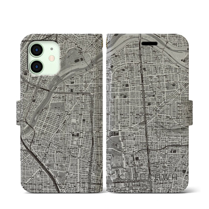 【黒川（愛知県）】地図柄iPhoneケース（手帳タイプ）