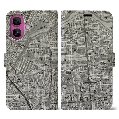 【黒川（愛知県）】地図柄iPhoneケース（手帳タイプ）