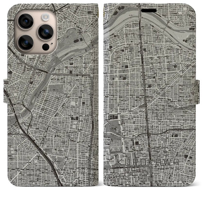 【黒川（愛知県）】地図柄iPhoneケース（手帳タイプ）