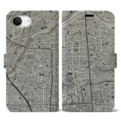 【黒川（愛知県）】地図柄iPhoneケース（手帳タイプ）