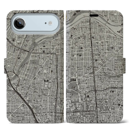 【黒川（愛知県）】地図柄iPhoneケース（手帳タイプ）