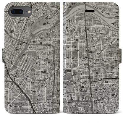 【黒川（愛知県）】地図柄iPhoneケース（手帳タイプ）