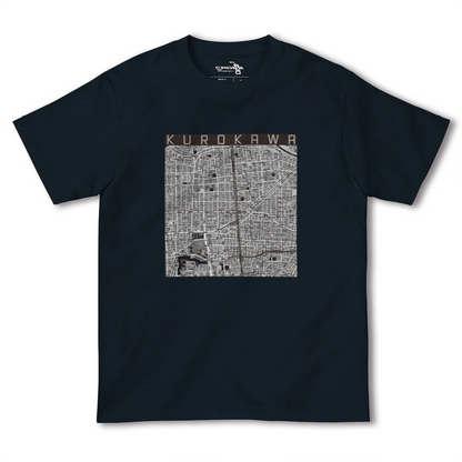 【黒川（愛知県）】地図柄ヘビーウェイトTシャツ
