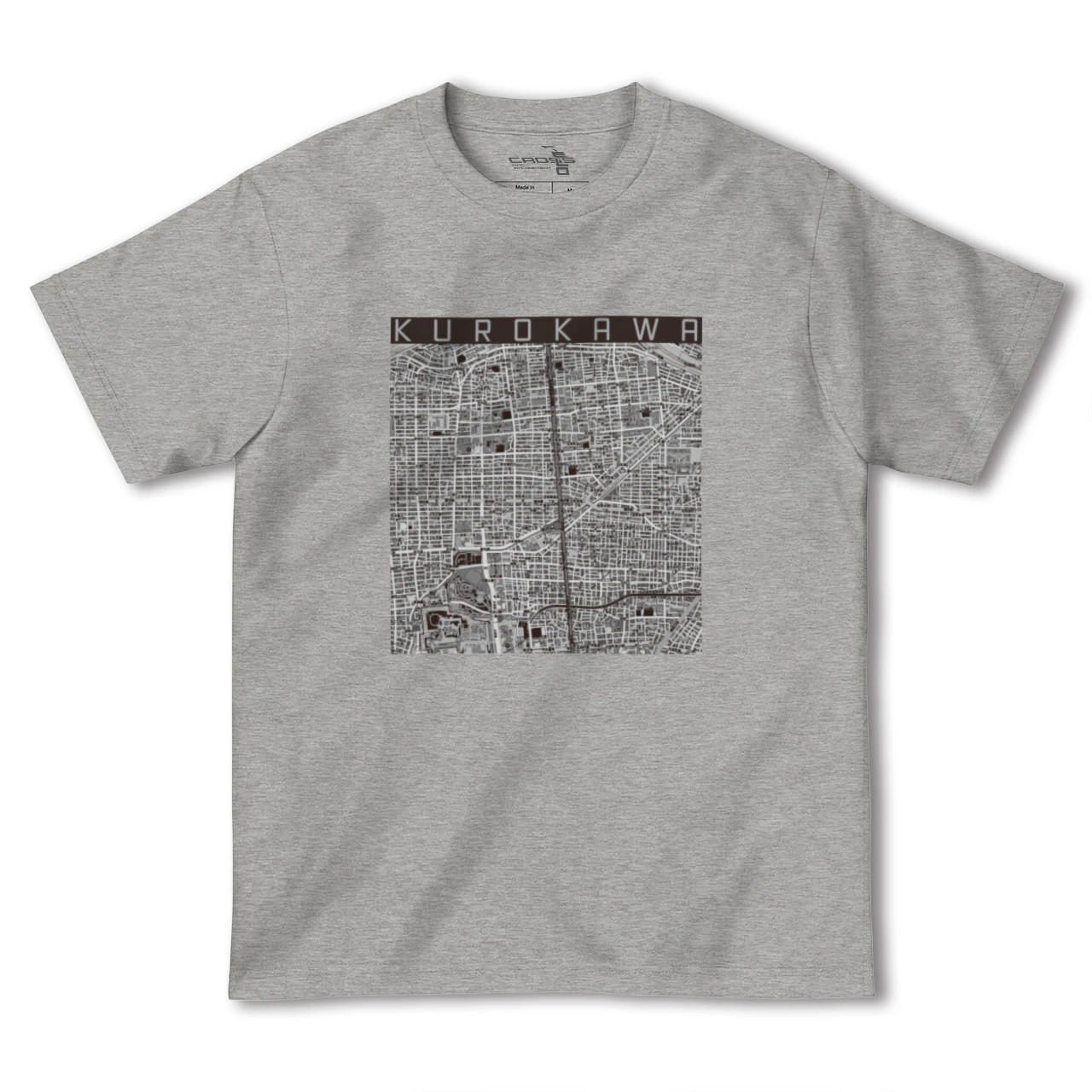 【黒川（愛知県）】地図柄ヘビーウェイトTシャツ