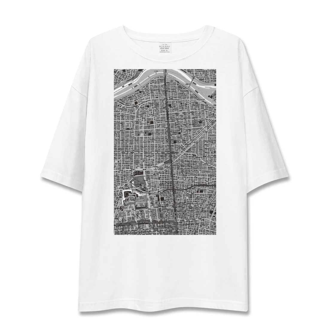 【黒川（愛知県）】地図柄ビッグシルエットTシャツ
