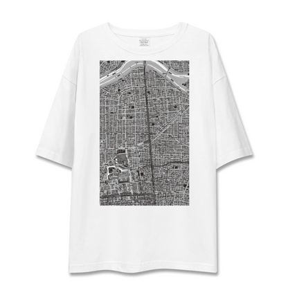 【黒川（愛知県）】地図柄ビッグシルエットTシャツ