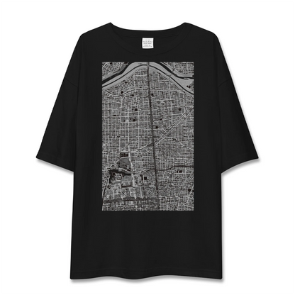 【黒川（愛知県）】地図柄ビッグシルエットTシャツ