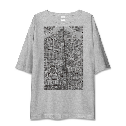 【黒川（愛知県）】地図柄ビッグシルエットTシャツ