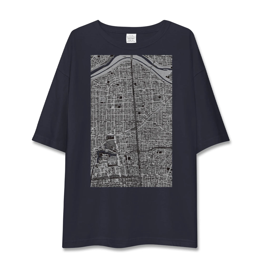 【黒川（愛知県）】地図柄ビッグシルエットTシャツ