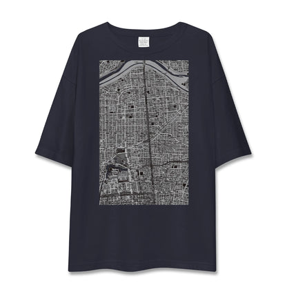 【黒川（愛知県）】地図柄ビッグシルエットTシャツ