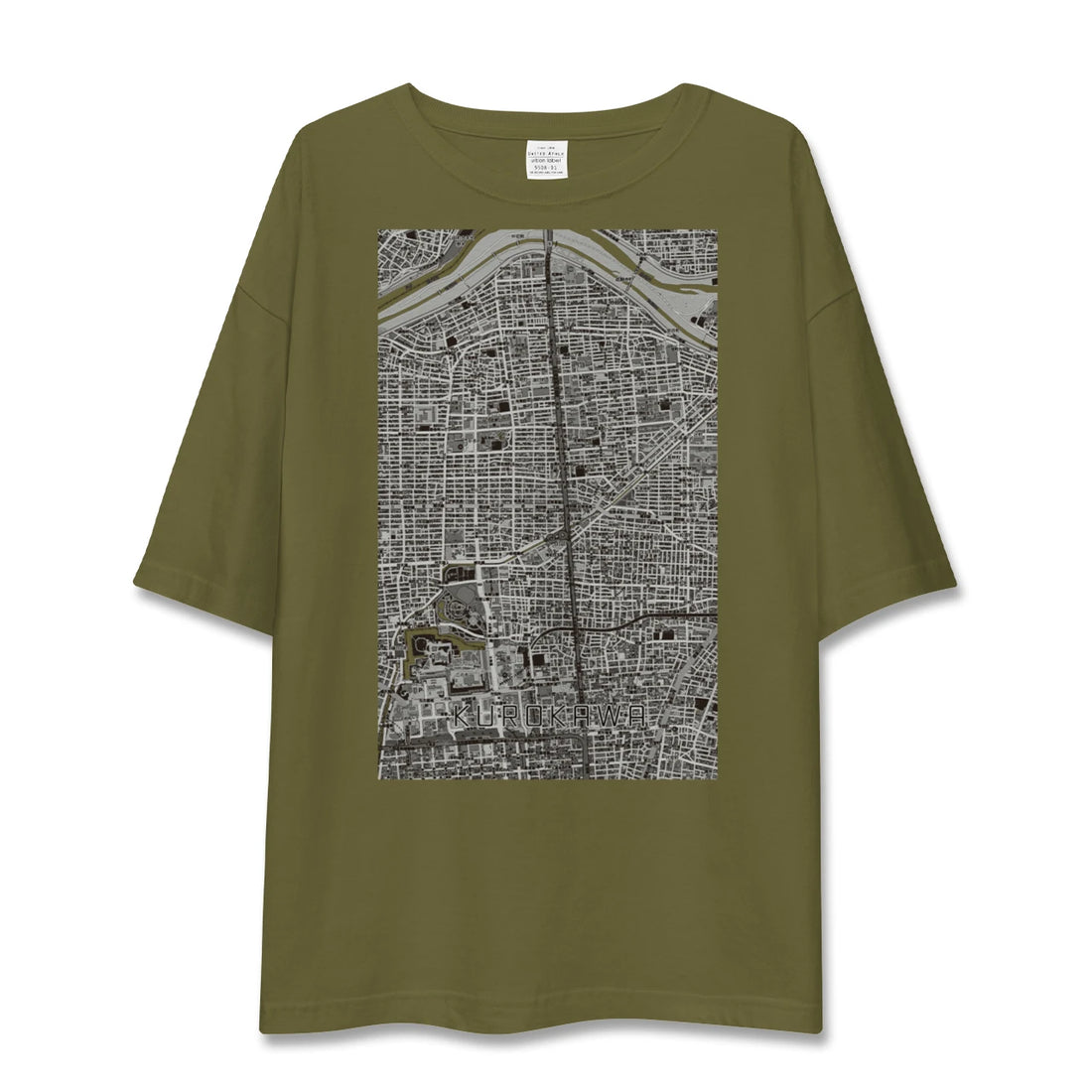 【黒川（愛知県）】地図柄ビッグシルエットTシャツ