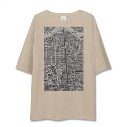 【黒川（愛知県）】地図柄ビッグシルエットTシャツ