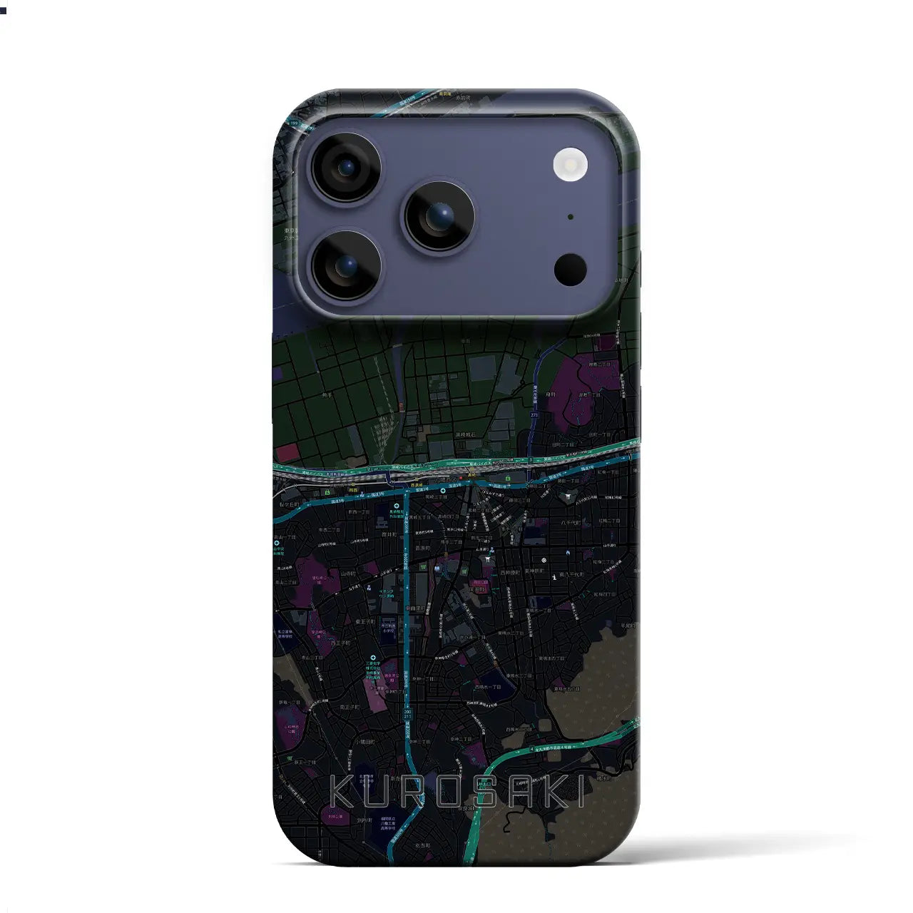 【黒崎（福岡県）】地図柄iPhoneケース（バックカバータイプ）