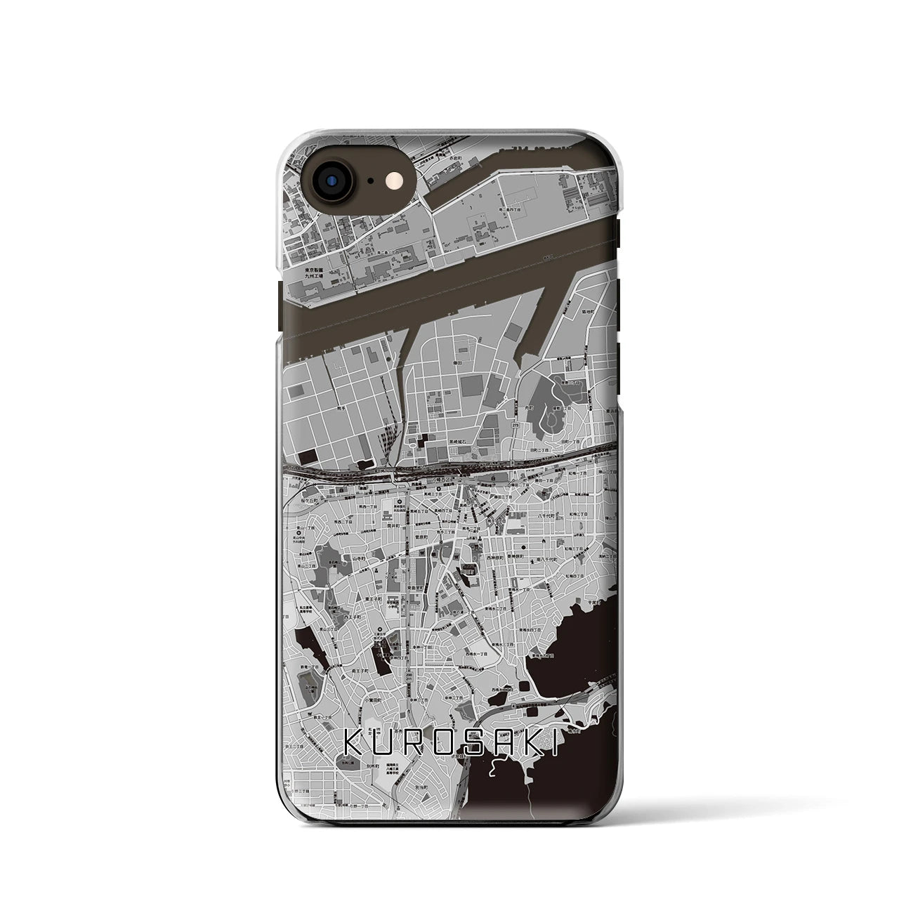 【黒崎（福岡県）】地図柄iPhoneケース（クリアタイプ）