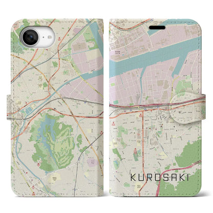 【黒崎（福岡県）】地図柄iPhoneケース（手帳タイプ）