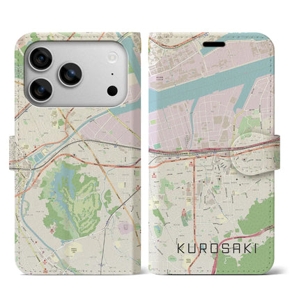 【黒崎（福岡県）】地図柄iPhoneケース（手帳タイプ）