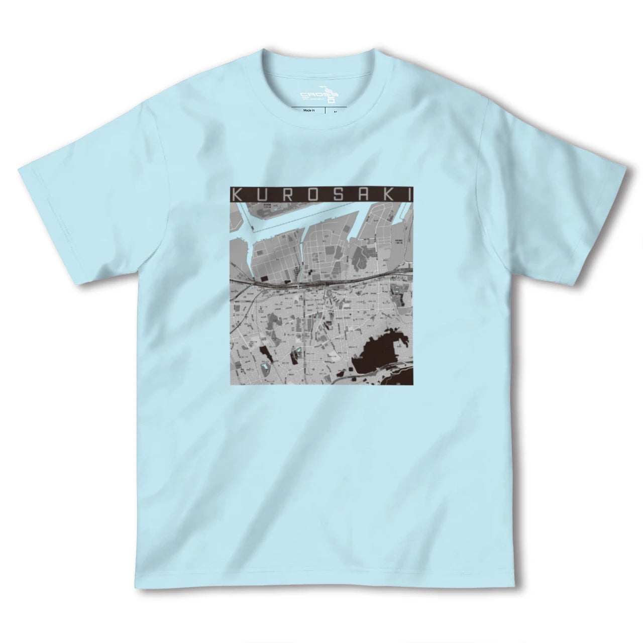 【黒崎（福岡県）】地図柄ヘビーウェイトTシャツ