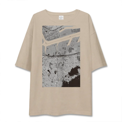 【黒崎（福岡県）】地図柄ビッグシルエットTシャツ