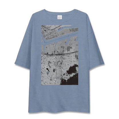 【黒崎（福岡県）】地図柄ビッグシルエットTシャツ
