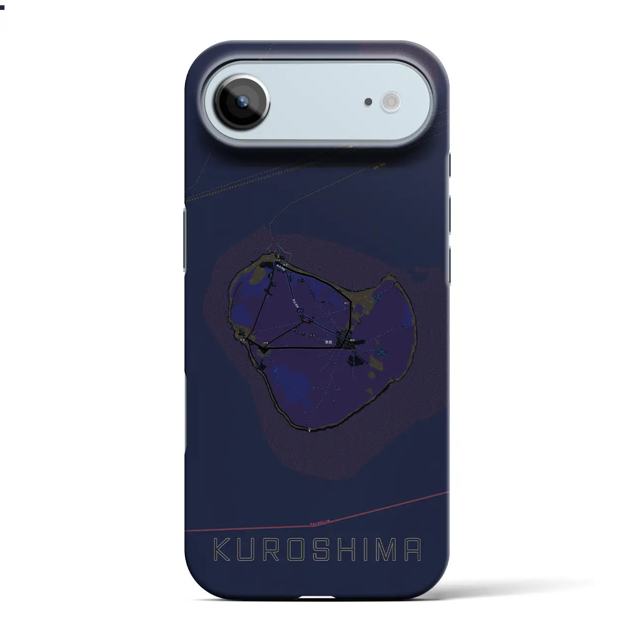 【黒島（沖縄県）】地図柄iPhoneケース（バックカバータイプ）