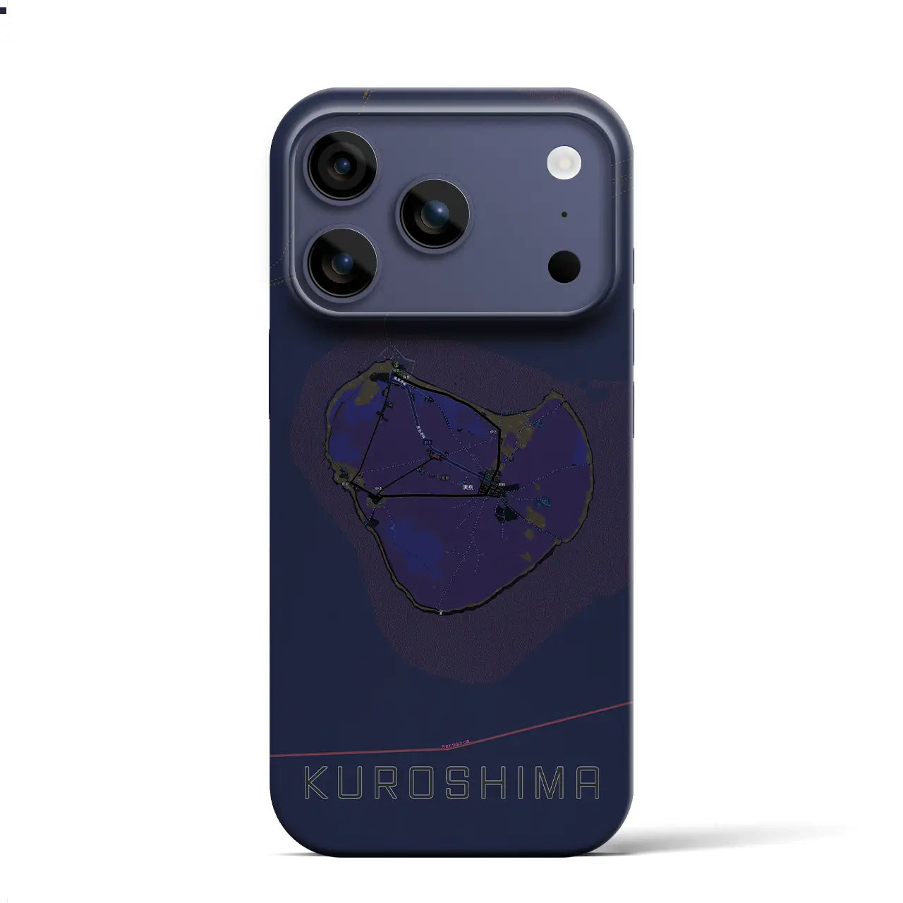 【黒島（沖縄県）】地図柄iPhoneケース（バックカバータイプ）