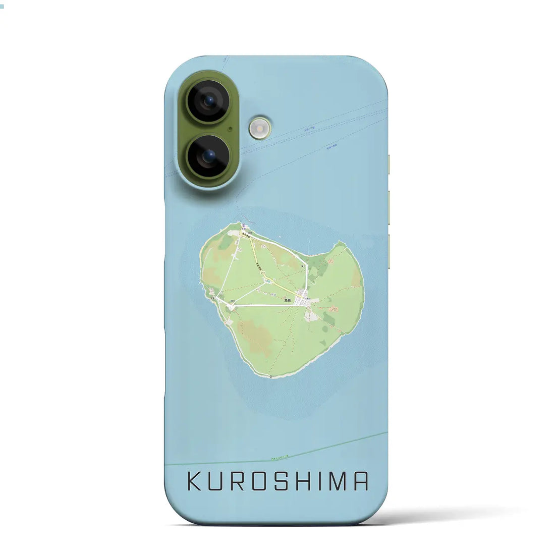 【黒島（沖縄県）】地図柄iPhoneケース（バックカバータイプ）ナチュラル・iPhone 17 Pro Max 用