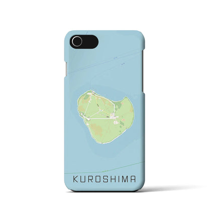 【黒島（沖縄県）】地図柄iPhoneケース（バックカバータイプ）